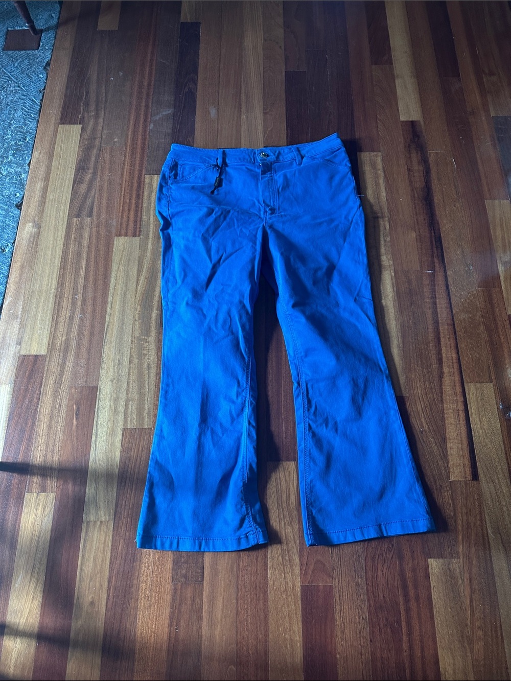 Massimo Dutti Cobalt Blue Flare Pants